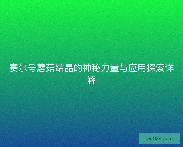 赛尔号蘑菇结晶的神秘力量与应用探索详解