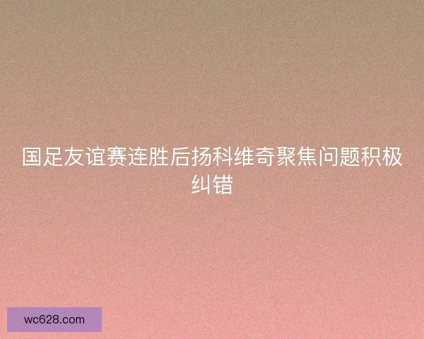 国足友谊赛连胜后扬科维奇聚焦问题积极纠错